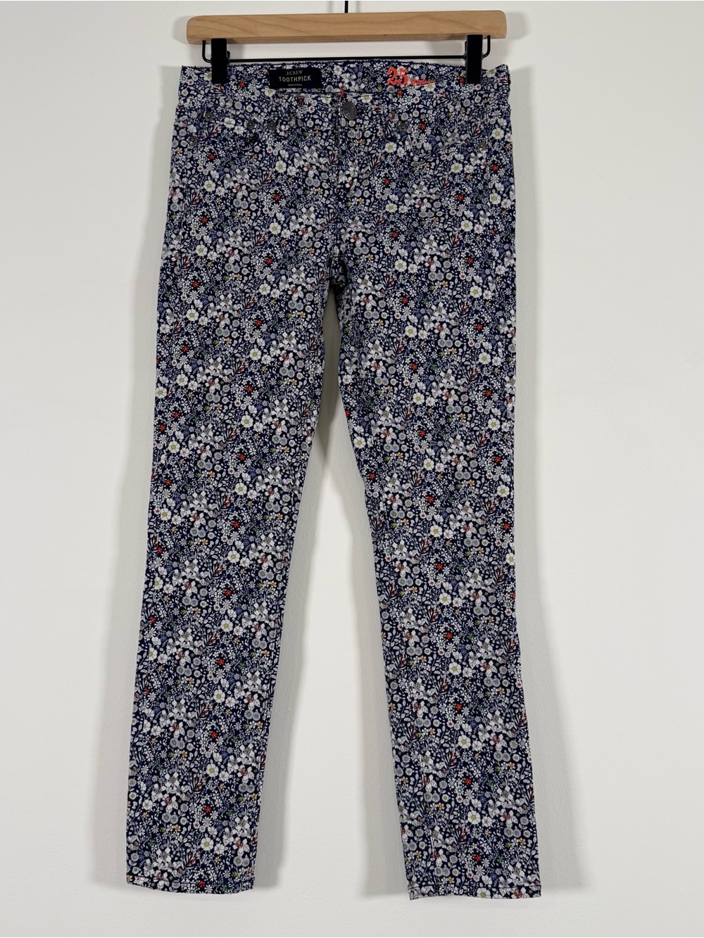 J.Crew Toothpick Liberty Print Skinny‎ Jeans Women’s Size 25